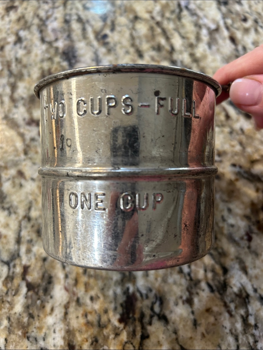 vintage hand-held flour sifter